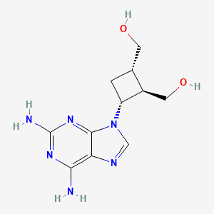 (+-)-9-(2,3-Di(hydroxyethyl)cyclobutyl)-2,6-diaminopurine