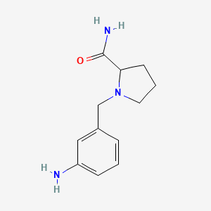 molecular formula C12H17N3O B1519440 1-[(3-氨基苯基)甲基]吡咯烷-2-甲酰胺 CAS No. 1132702-18-1