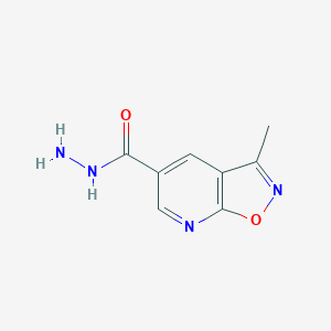molecular formula C8H8N4O2 B1519444 3-甲基-[1,2]恶唑并[5,4-b]吡啶-5-碳酰肼 CAS No. 1097794-89-2