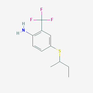 molecular formula C11H14F3NS B1519446 4-(Butan-2-ylsulfanyl)-2-(trifluoromethyl)aniline CAS No. 1019539-28-6