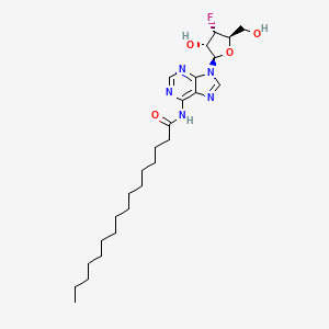 Adenosine, 3'-deoxy-3'-fluoro-N-(1-oxohexadecyl)-