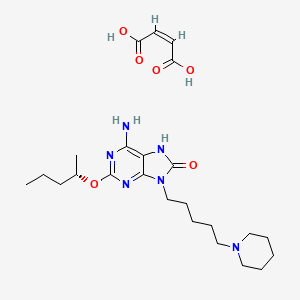 6-amino-2-[(2S)-pentan-2-yl]oxy-9-(5-piperidin-1-ylpentyl)-7H-purin-8-one;(Z)-but-2-enedioic acid