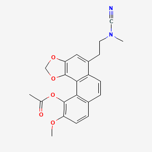 5-(2-(Cyano(methyl)amino)ethyl)-10-methoxyphenanthro(3,4-d)(1,3)dioxol-11-yl acetate