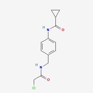 molecular formula C13H15ClN2O2 B1519455 N-{4-[(2-氯乙酰胺)甲基]苯基}环丙烷甲酰胺 CAS No. 1098346-50-9