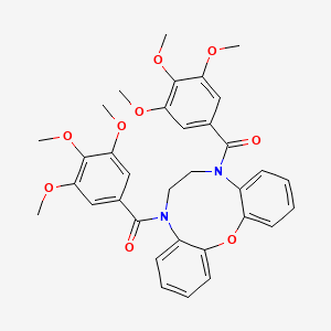 Dibenz(b,h)(1,4,7)oxadiazonine, 5,6,7,8-tetrahydro-5,8-bis(3,4,5-trimethoxybenzoyl)-