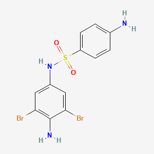 molecular formula C12H11Br2N3O2S B15194600 Benzenesulfonamide, 4-amino-N-(4-amino-3,5-dibromophenyl)- CAS No. 174628-56-9