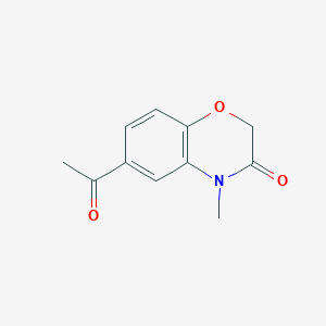 molecular formula C11H11NO3 B1519461 6-acetyl-4-methyl-2H-benzo[b][1,4]oxazin-3(4H)-one CAS No. 26518-72-9