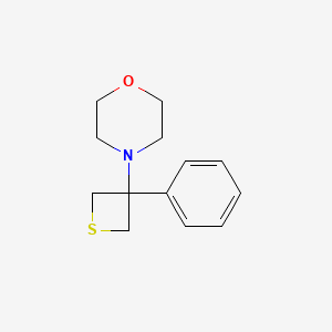 molecular formula C13H17NOS B15194627 4-(3-Phenylthietan-3-yl)morpholine CAS No. 25903-18-8