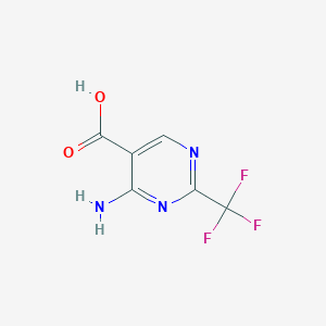 molecular formula C6H4F3N3O2 B1519463 4-Amino-2-(trifluoromethyl)pyrimidine-5-carboxylic acid CAS No. 777-43-5