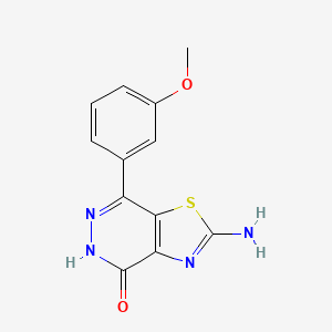 molecular formula C12H10N4O2S B1519464 2-Amino-7-(3-methoxyphenyl)[1,3]thiazolo[4,5-d]pyridazin-4(5H)-one CAS No. 941868-72-0