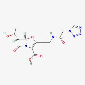 (5R,6R)-6-[(1R)-1-hydroxyethyl]-3-[2-methyl-1-[[2-(tetrazol-1-yl)acetyl]amino]propan-2-yl]-7-oxo-4-oxa-1-azabicyclo[3.2.0]hept-2-ene-2-carboxylic acid