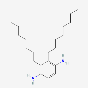 molecular formula C22H40N2 B15194666 1,4-Benzenediamine, dioctyl- CAS No. 88520-97-2