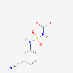 molecular formula C12H15N3O4S B1519467 叔丁基N-[(3-氰基苯基)磺酰氨基]氨基甲酸酯 CAS No. 1017782-66-9