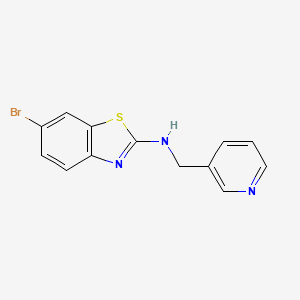 molecular formula C13H10BrN3S B1519468 6-bromo-N-(pyridin-3-ylmethyl)-1,3-benzothiazol-2-amine CAS No. 941867-38-5