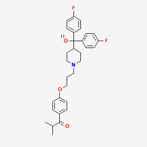 1-(4-(3-(4-(Bis(4-fluorophenyl)hydroxymethyl)-1-piperidinyl)propoxy)phenyl)-2-methyl-1-propanone