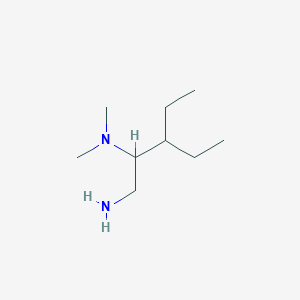 molecular formula C9H22N2 B1519473 (1-Amino-3-ethylpentan-2-yl)dimethylamine CAS No. 941400-59-5