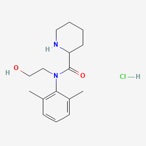 2-Piperidinecarboxamide, N-(2,6-dimethylphenyl)-N-(2-hydroxyethyl)-, monohydrochloride, (+-)-