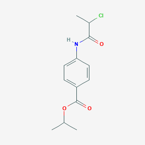 molecular formula C13H16ClNO3 B1519476 Isopropyl 4-[(2-chloropropanoyl)amino]benzoate CAS No. 1050883-91-4