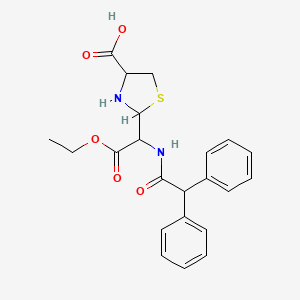 2-{1-[(Diphenylacetyl)amino]-2-ethoxy-2-oxoethyl}-1,3-thiazolidine-4-carboxylic acid