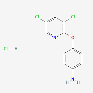 molecular formula C11H9Cl3N2O B1519478 4-[(3,5-Dichloropyridin-2-yl)oxy]aniline hydrochloride CAS No. 1171554-19-0
