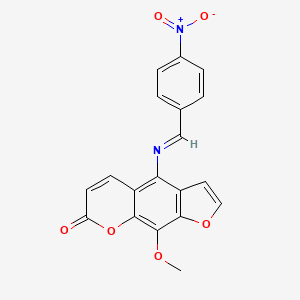 4-((4-(Hydroxy(oxido)amino)benzylidene)amino)-9-methoxy-7H-furo(3,2-g)chromen-7-one