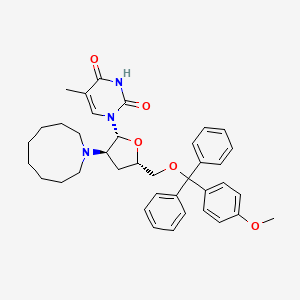 Uridine, 2',3'-dideoxy-5'-O-((4-methoxyphenyl)diphenylmethyl)-5-methyl-2'-(octahydro-1H-azonin-1-yl)-