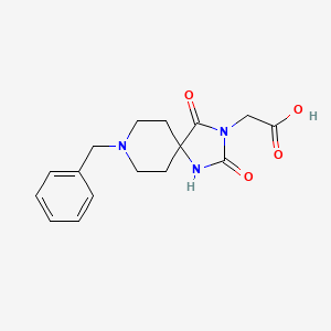 molecular formula C16H19N3O4 B1519482 (8-苄基-2,4-二氧代-1,3,8-三氮杂-螺[4.5]癸-3-基)-乙酸 CAS No. 732926-20-4