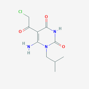 molecular formula C10H14ClN3O3 B1519483 6-Amino-5-(2-chloroacetyl)-1-(2-methylpropyl)-1,2,3,4-tetrahydropyrimidine-2,4-dione CAS No. 941190-92-7