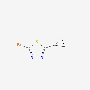 molecular formula C5H5BrN2S B1519486 2-Bromo-5-cyclopropyl-1,3,4-thiadiazole CAS No. 914206-51-2