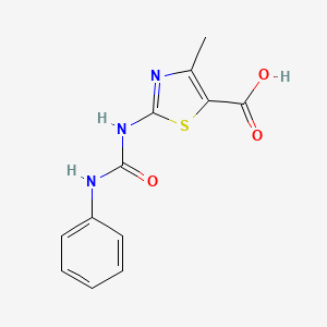 molecular formula C12H11N3O3S B1519495 2-[(Anilinocarbonyl)amino]-4-methyl-1,3-thiazole-5-carboxylic acid CAS No. 941869-40-5