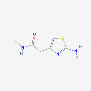 molecular formula C6H9N3OS B1519496 2-(2-amino-1,3-thiazol-4-yl)-N-methylacetamide CAS No. 640768-50-9