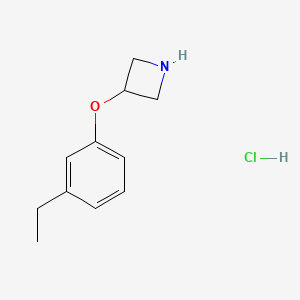 molecular formula C11H16ClNO B1519512 3-(3-乙基苯氧基)氮杂环丁烷盐酸盐 CAS No. 1269199-26-9