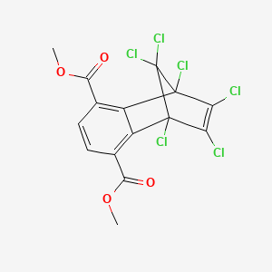 molecular formula C15H8Cl6O4 B1519513 3,6-二甲基 1,8,9,10,11,11-六氯三环[6.2.1.0^{2,7}]十一碳-2,4,6,9-四烯-3,6-二羧酸酯 CAS No. 1221723-51-8