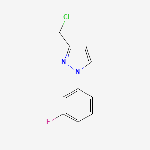 B1519514 3-(chloromethyl)-1-(3-fluorophenyl)-1H-pyrazole CAS No. 1235440-19-3