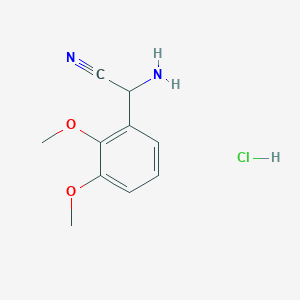 molecular formula C10H13ClN2O2 B1519529 2-Amino-2-(2,3-dimethoxyphenyl)acetonitrile hydrochloride CAS No. 1235438-96-6