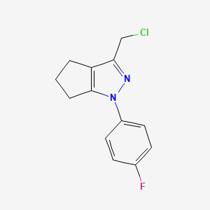 molecular formula C13H12ClFN2 B1519534 3-(氯甲基)-1-(4-氟苯基)-1H,4H,5H,6H-环戊[c]吡唑 CAS No. 1221726-10-8
