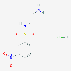 molecular formula C8H12ClN3O4S B1519541 N-(2-aminoethyl)-3-nitrobenzene-1-sulfonamide hydrochloride CAS No. 1221724-53-3