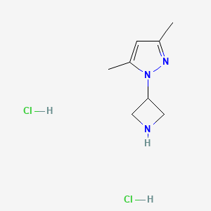 molecular formula C8H15Cl2N3 B1519542 1-(3-氮杂环丁基)-3,5-二甲基-1H-吡唑二盐酸盐 CAS No. 1255718-19-4