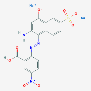 Benzoic acid, 2-[(2-amino-5-hydroxy-7-sulfo-1-naphthalenyl)azo]-5-nitro-, disodium salt