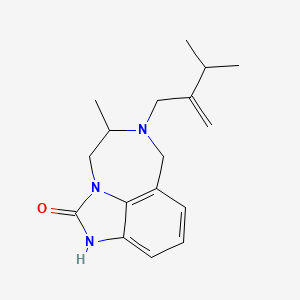 6-(3-Methyl-2-methylene-butyl)-4,5,6,7-tetrahydro-5-methylimidazo-(4,5,1-jk)(1,4)-benzodiazepin-2(1H)-one