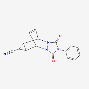 5,7-Etheno-1H,5H-cyclopropa(d)(1,2,4)triazolo(1,2-a)pyridazine-6-carbonitrile, 2,3,5a,6,6a,7-hexahydro-1,3-dioxo-2-phenyl-