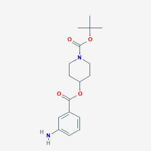 molecular formula C17H24N2O4 B1519549 Tert-butyl 4-(3-aminobenzoyloxy)piperidine-1-carboxylate CAS No. 1235441-54-9