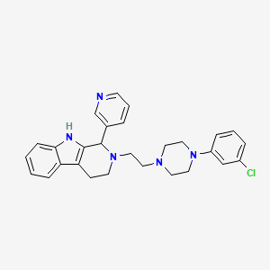 1H-Pyrido(3,4-b)indole, 2,3,4,9-tetrahydro-2-(2-(4-(3-chlorophenyl)-1-piperazinyl)ethyl)-1-(3-pyridinyl)-