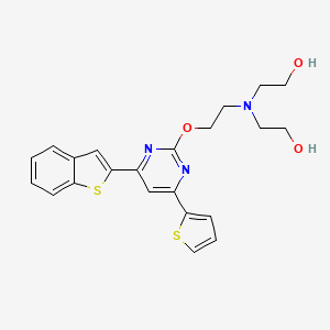 Ethanol, 2,2'-((2-((4-benzo(b)thien-2-yl-6-(2-thienyl)-2-pyrimidinyl)oxy)ethyl)imino)bis-