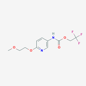 molecular formula C11H13F3N2O4 B1519554 2,2,2-trifluoroethyl N-[6-(2-methoxyethoxy)pyridin-3-yl]carbamate CAS No. 1235438-73-9