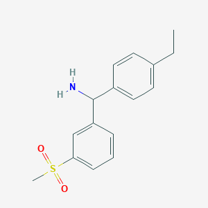 molecular formula C16H19NO2S B1519558 (4-Ethylphenyl)(3-methanesulfonylphenyl)methanamine CAS No. 1021067-15-1