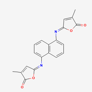 3-Methyl-5-((5-((4-methyl-5-oxo-2(5H)-furanylidene)amino)-1-naphthyl)imino)-2(5H)-furanone