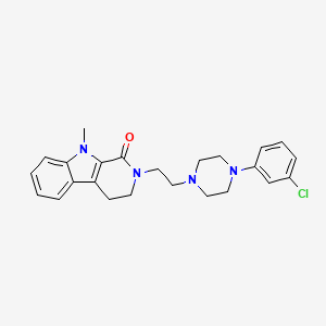 2-[2-[4-(3-Chlorophenyl)piperazin-1-yl]ethyl]-9-methyl-3,4-dihydropyrido[3,4-b]indol-1-one