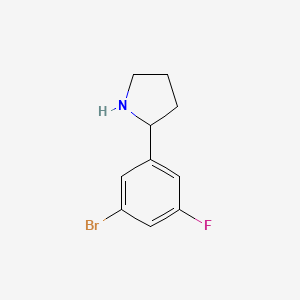 molecular formula C10H11BrFN B1519564 2-(3-Bromo-5-fluorophenyl)pyrrolidine CAS No. 1094510-56-1