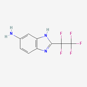molecular formula C9H6F5N3 B1519567 2-(五氟乙基)-1H-1,3-苯并二唑-5-胺 CAS No. 1094485-69-4
